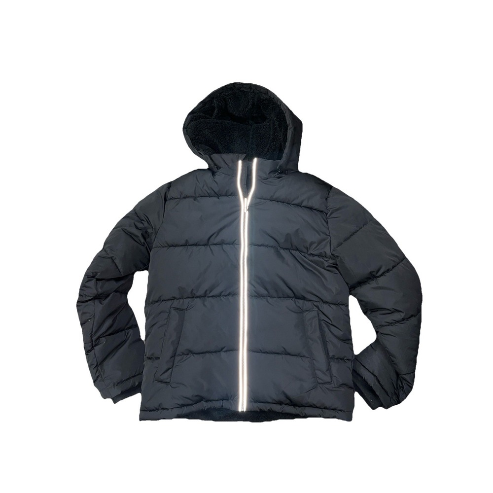 NEW Boys Black MEMBERS MARK Kids Puffer Jacket Coat Size XL 14/16
